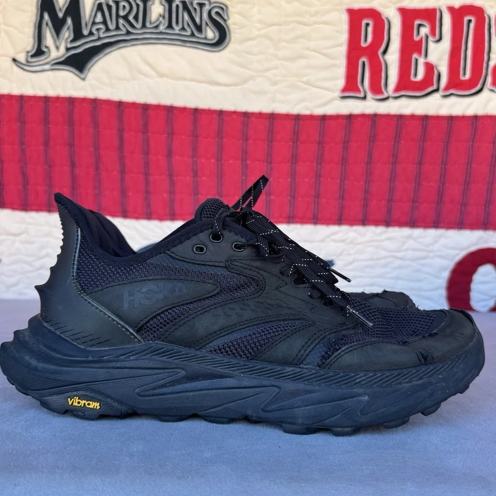 Size 12 - Hoka Men's Anacapa 2 Freedom Black‎ Trail Running Hiking 1155192/BBLC